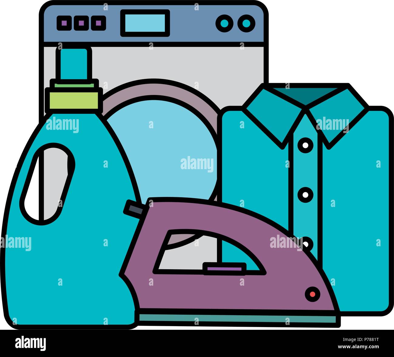 wash machine laundry service Stock Vector Image & Art Alamy