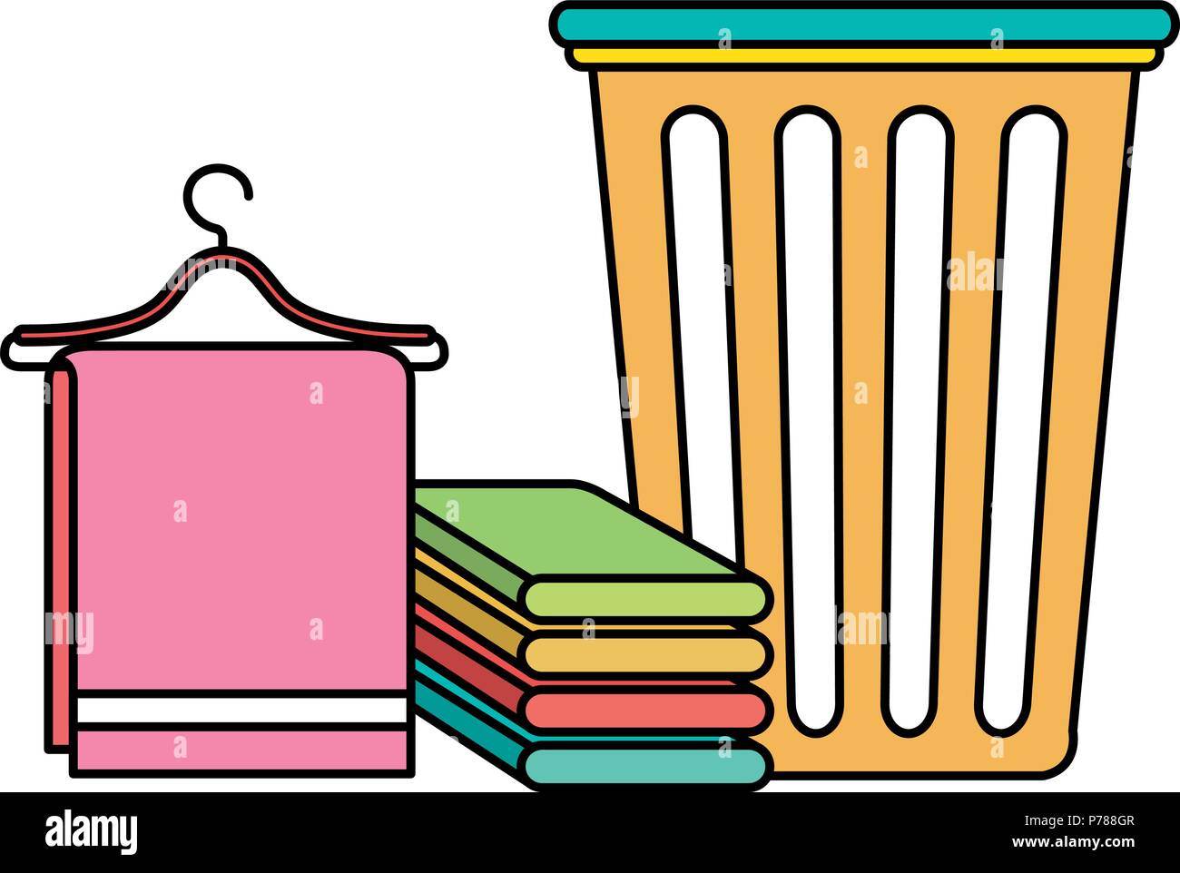 laundry service plastic bin Stock Vector Image & Art Alamy