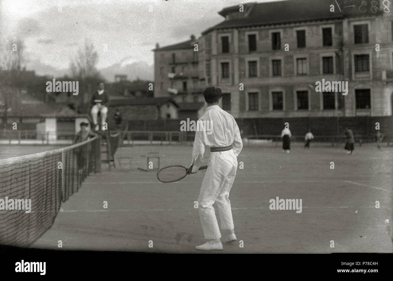 51 Pistas de tenis en las antiguas pistas de San Sebastián (7 de 12) - Fondo Car-Kutxa Fototeka Stock Photo