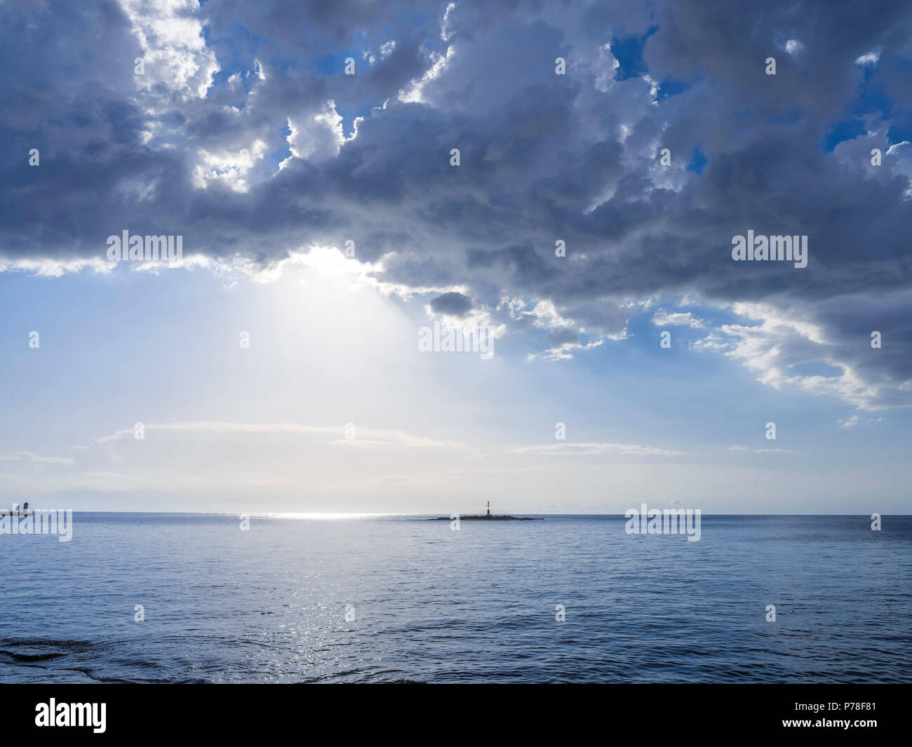 View of the Adriatic Sea near Porec, Adriatic, Istria, Croatia, Europe Stock Photo