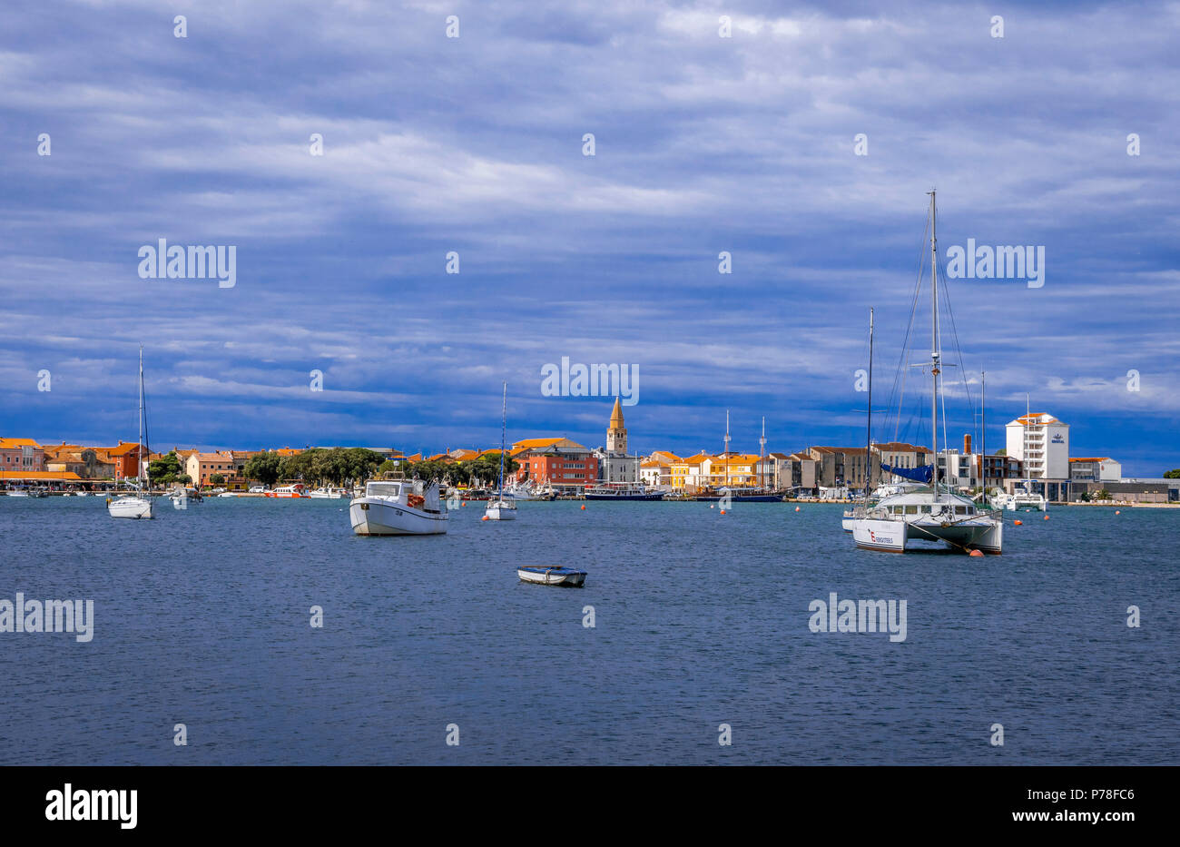 View of Umag, Adriatic Sea, Istria, Croatia, Europe Stock Photo