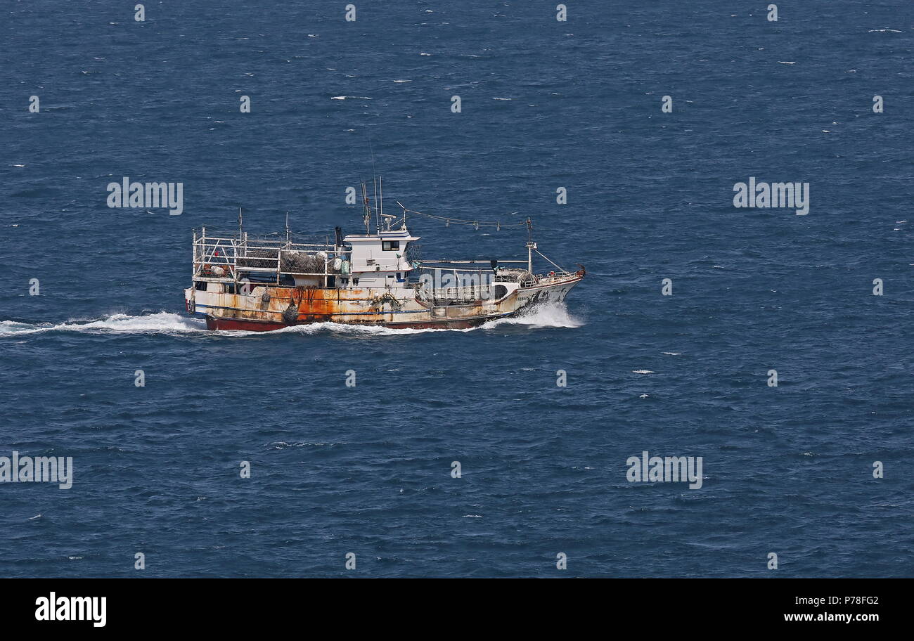 Old deep sea fishing boat hi-res stock photography and images - Alamy