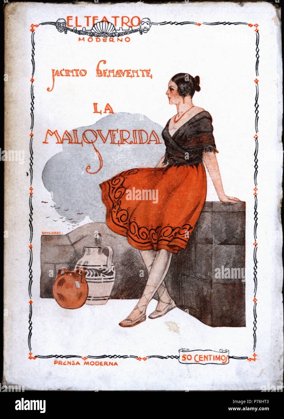 Portada de la obra de teatro La Malquerida, de Jacinto Benavente. Madrid, 1926 Stock Photo - Alamy