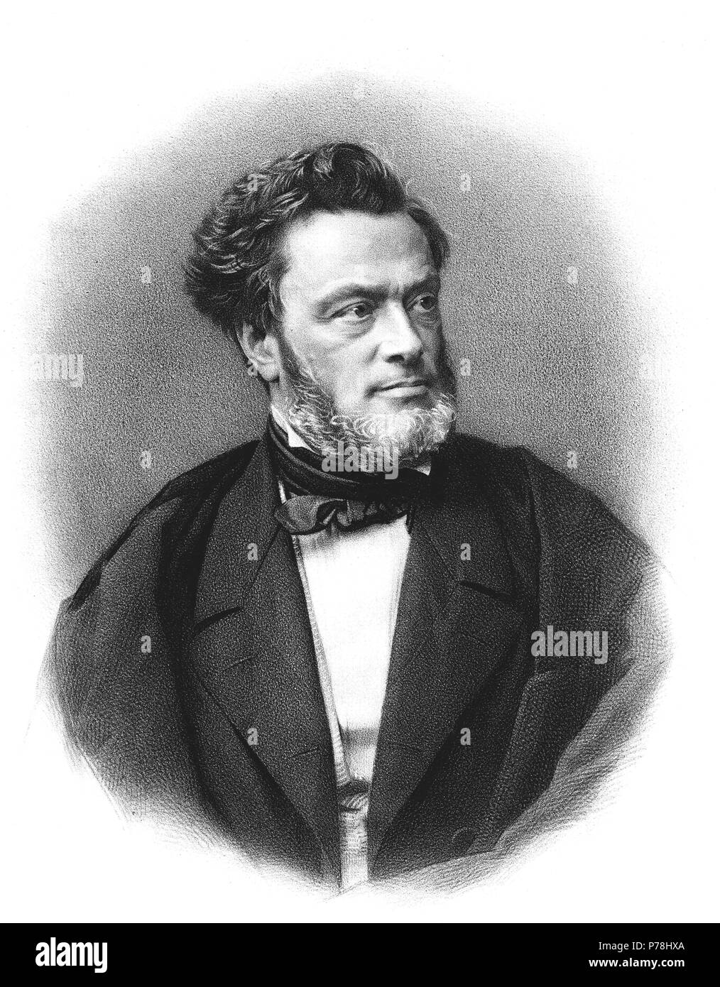 Favre, Jules (1809-1880), político francés. Grabado de 1865. Stock Photo