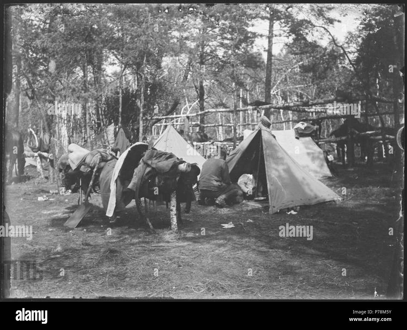 44 Oboz Legionowy W Piasecznej Wolyn 04 1916 Stock Photo Alamy