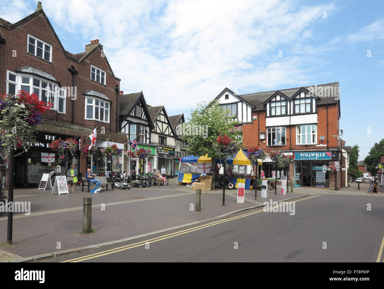 High Street, Market Drayton, Shropshire Stock Photo Alamy