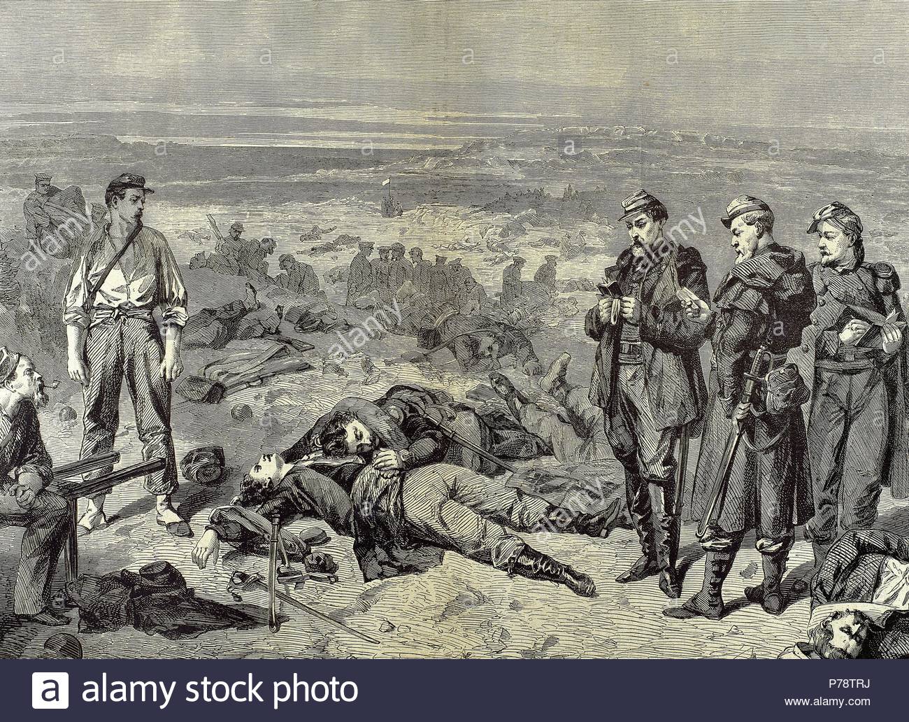 October 1853-Febrary 1856. Conflict in which Russian lost to an alliance of France, Britain, the Ottoman Empire and Sardinia. Engraving by W. Thomas.