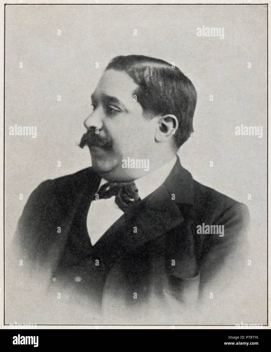 Emilio Junoy Gelabert (1857-1931), periodista y político republicano español. Grabado de 1905. Stock Photo