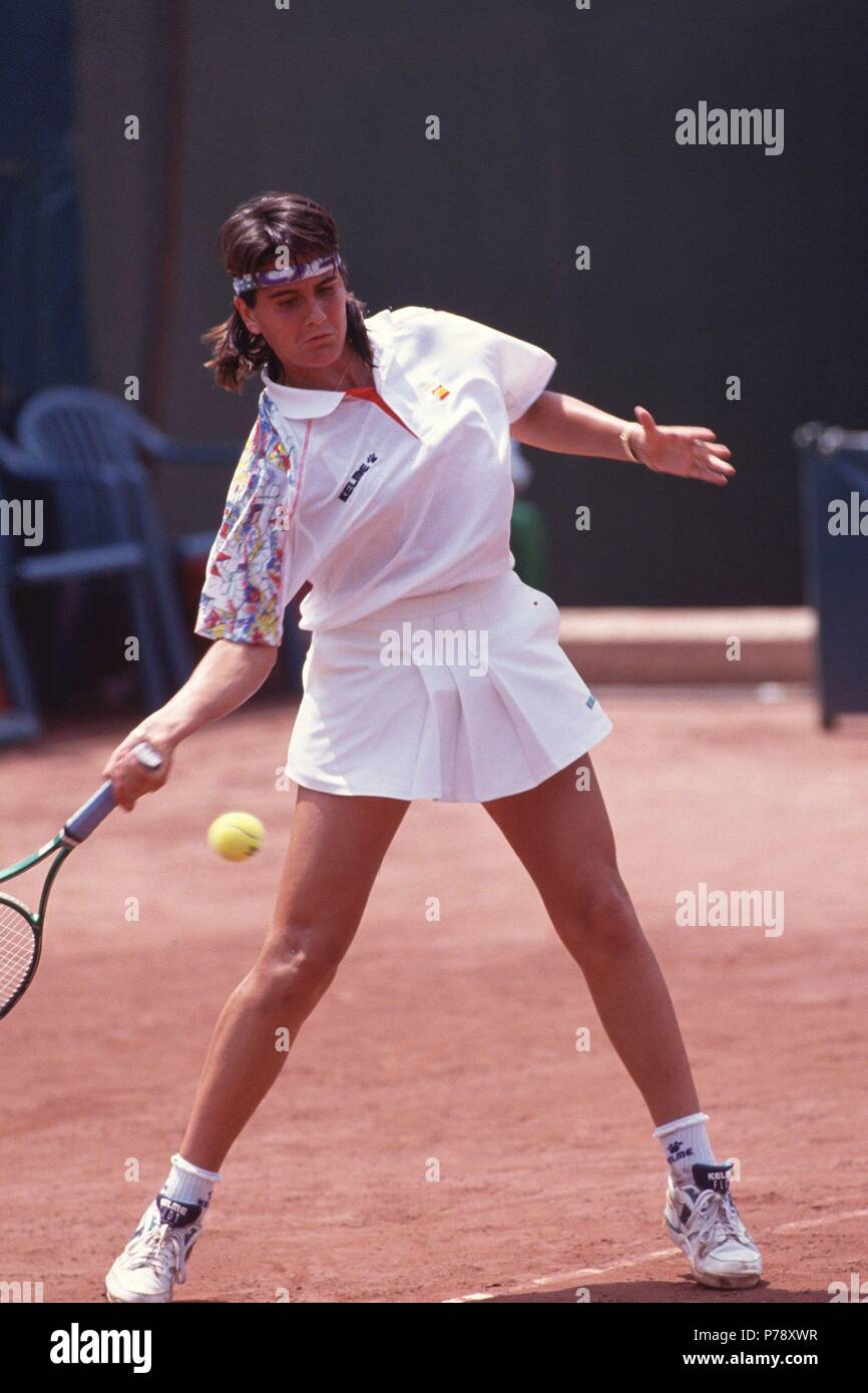 CONCHITA MARTINEZ  TENISTA ESPAÑOLA . MONZON 19723 -   FOTO AÑO 1992. Stock Photo