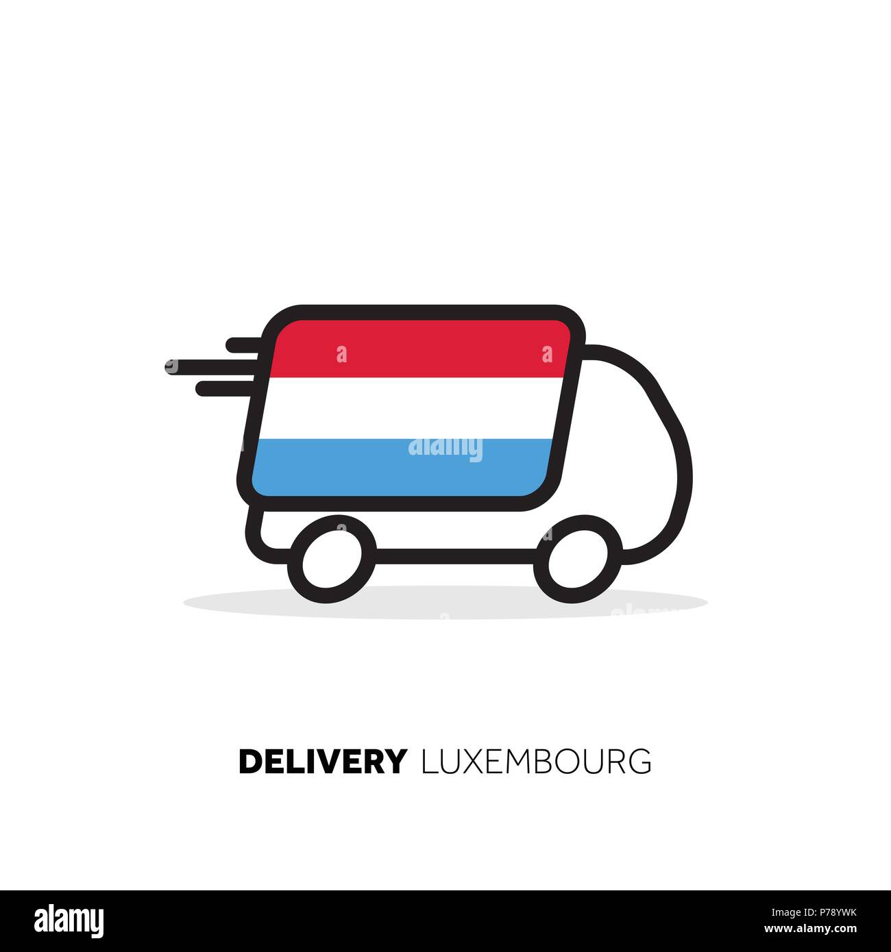 Luxembourg delivery van. Country logistics concept Stock Vector Image