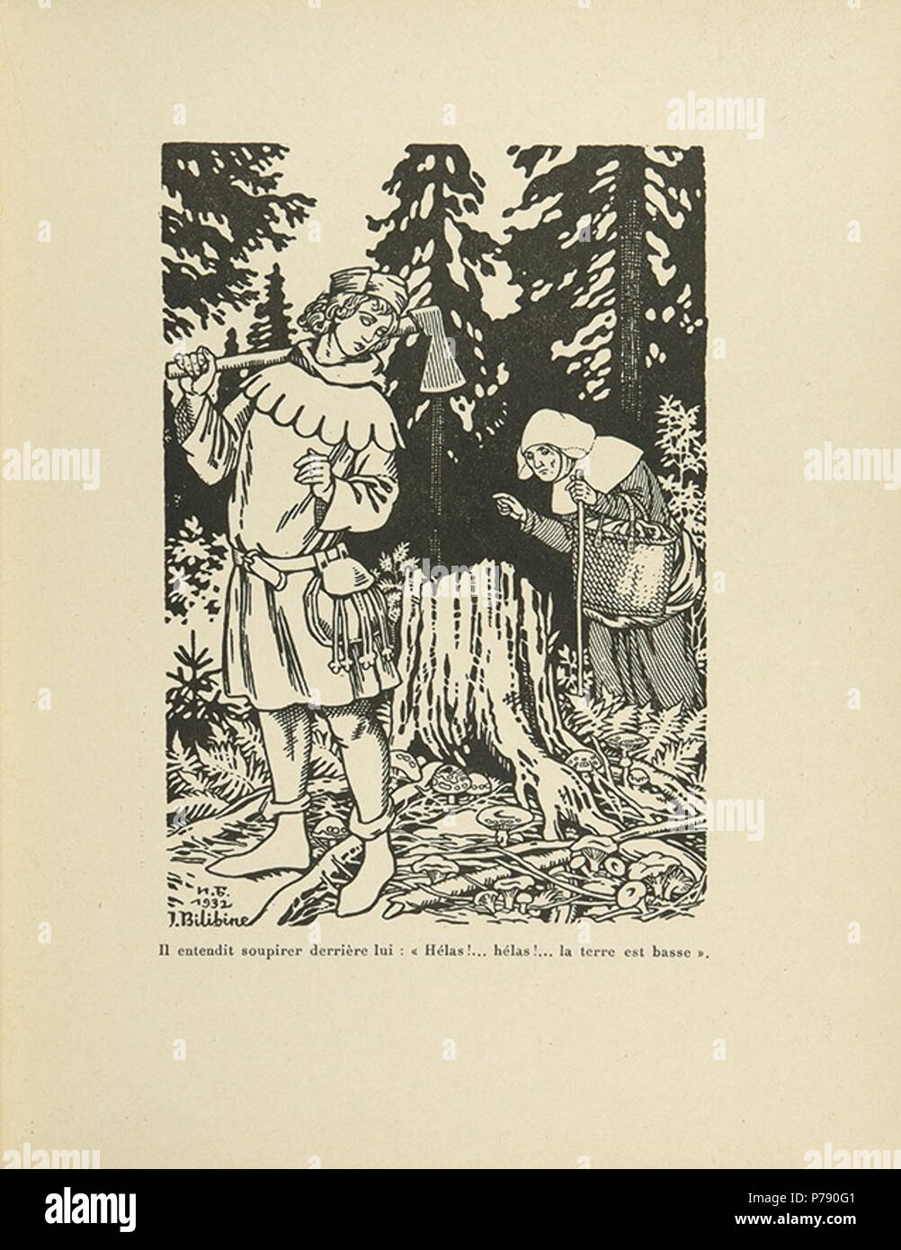 « » .-. , 1932 “Contes de la couleuvre” par Jeanne Roche-Mazon, illustres par I. Bilibine, Paris. 1932 32 Ivan Biblibin 237 Stock Photo
