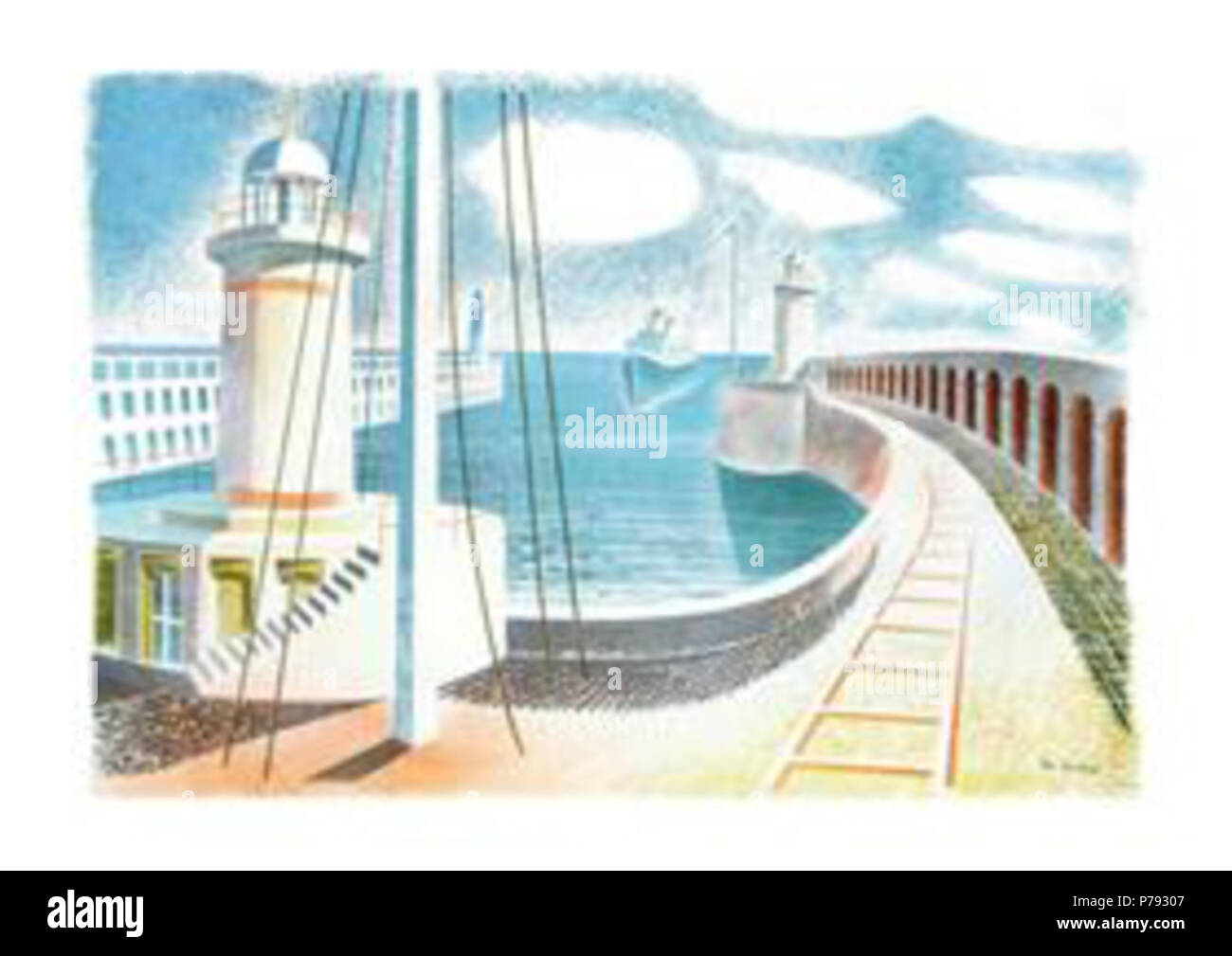 Work by Eric Ravilious . before 1942 49 Ravilious - newhaven-harbour ...