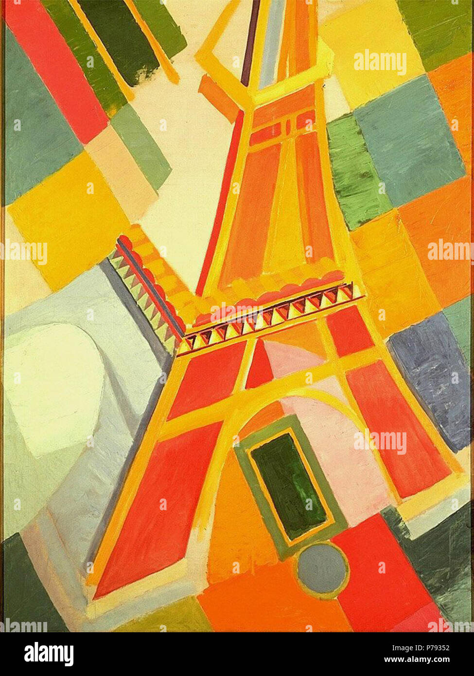 .  Français : La Tour Eiffel   English: 1924-1926 49 Robert Delaunay - Eiffel Tower (Hirschhorn I) Stock Photo