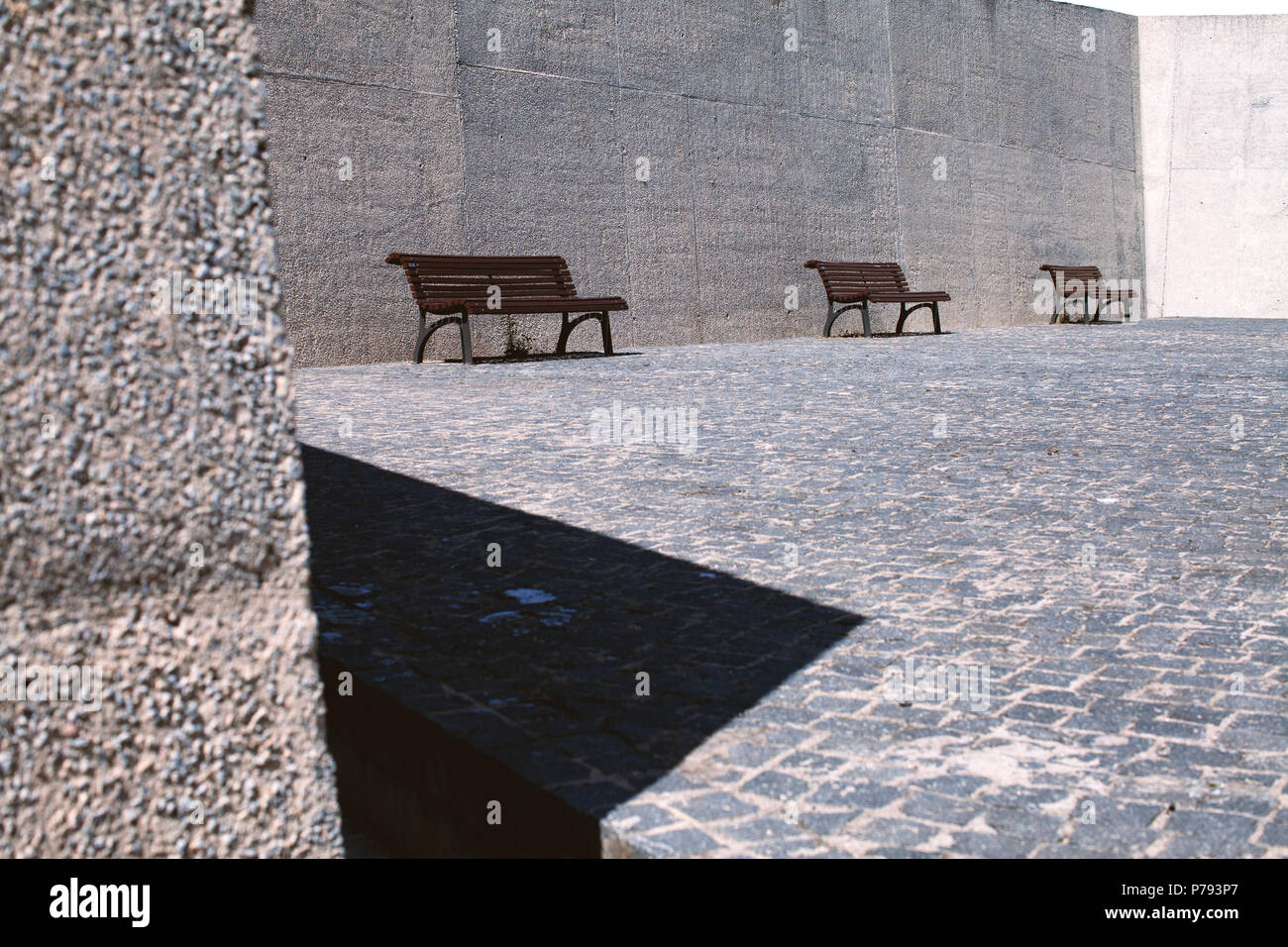 Bench, Sitzbank, waiting, warten Stock Photo