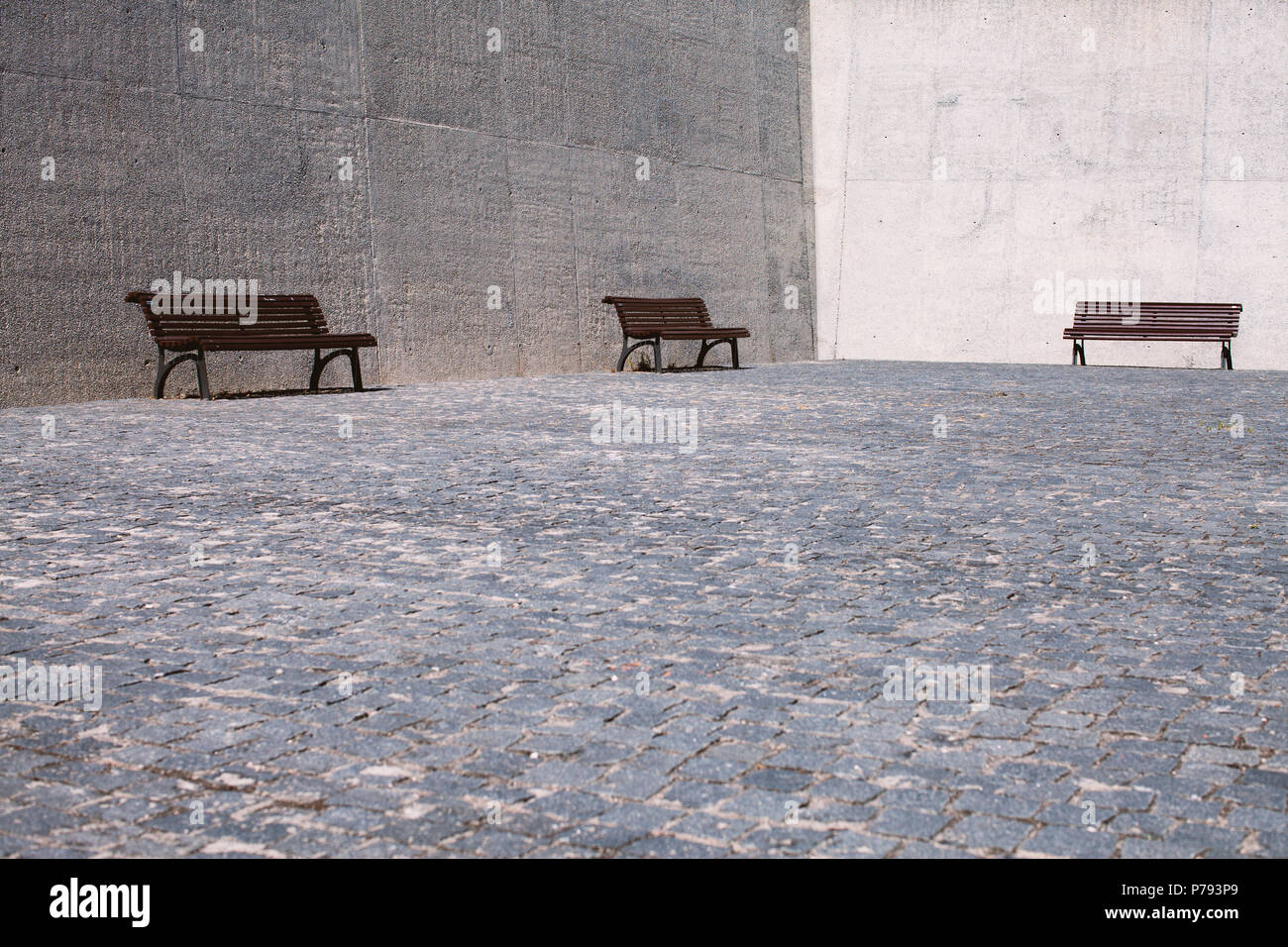Bench, Sitzbank, waiting, warten Stock Photo
