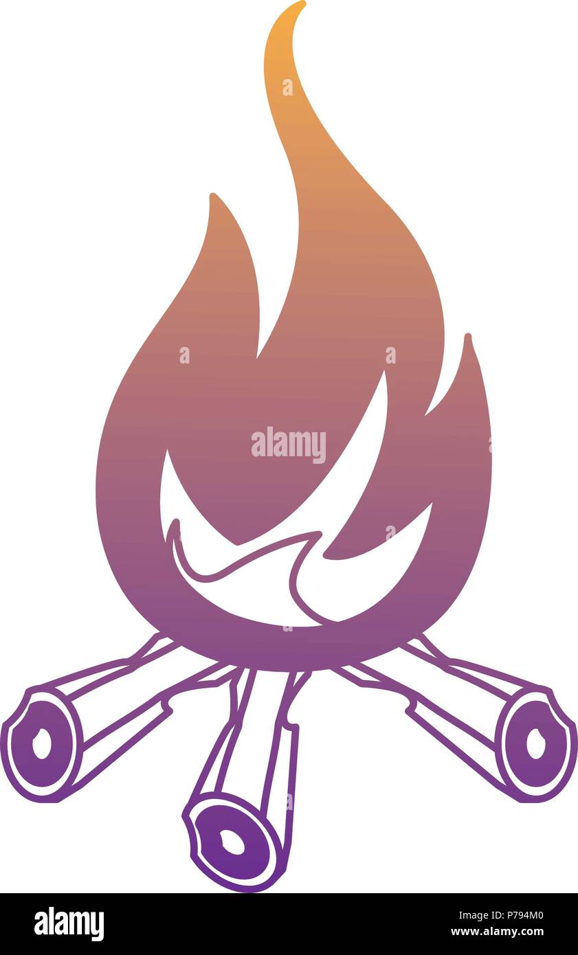bonfire icon over white background, vector illustration Stock Vector ...