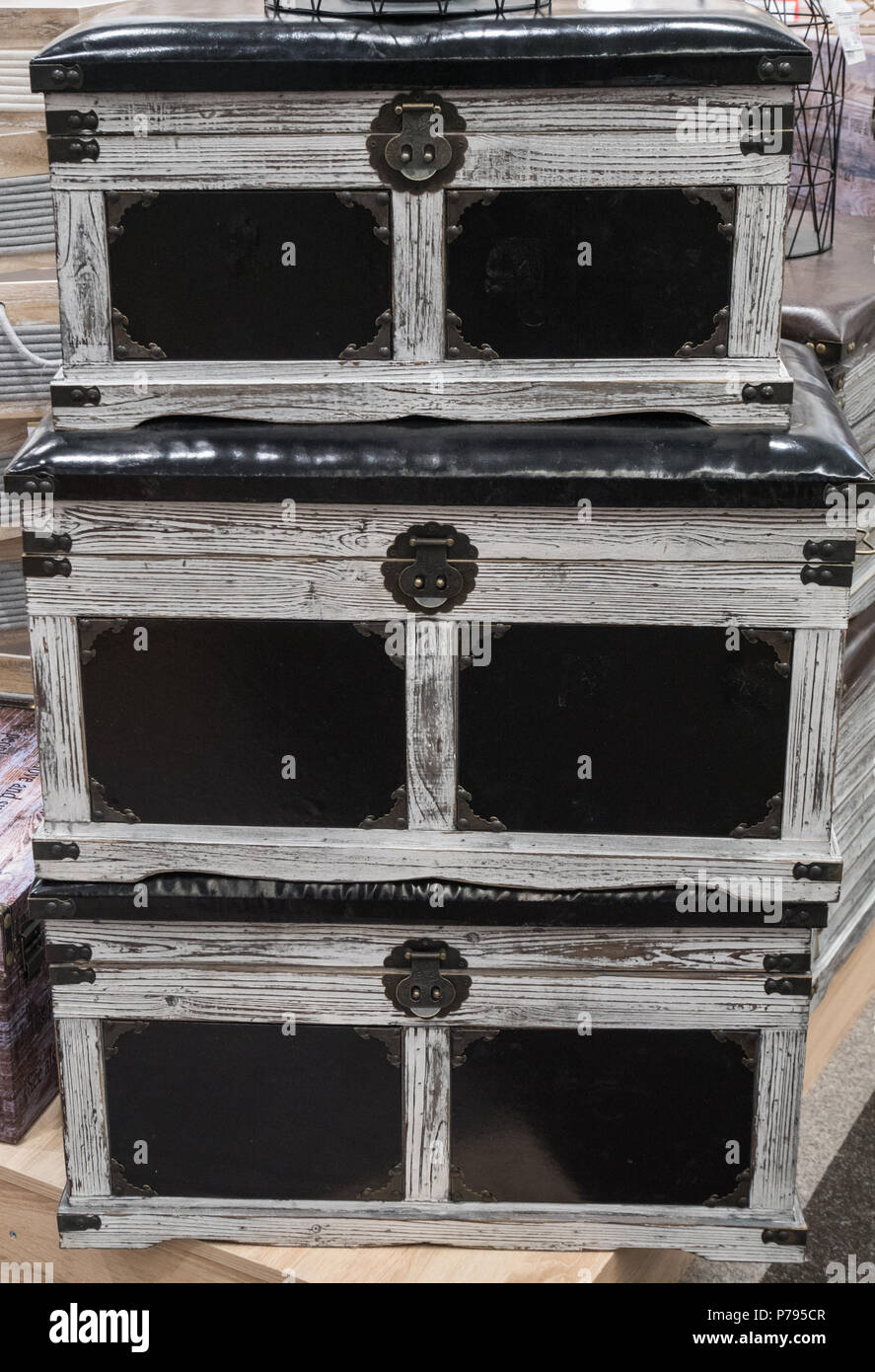 Stack Of Decorative Design Wooden Crates Home Decor With Natural