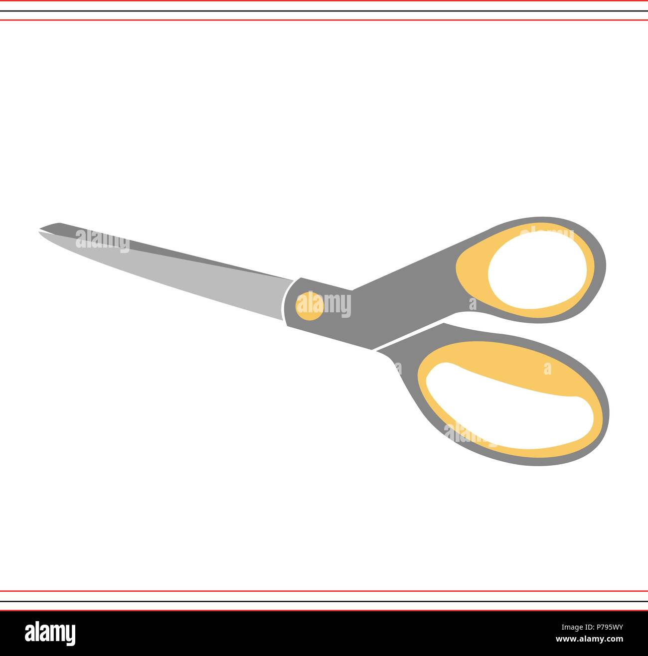 Scissors vector icon isolated on white background, Scissors logo concept Stock Vector