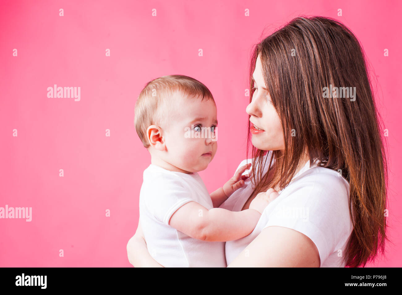 Under the protection of mother Stock Photo - Alamy