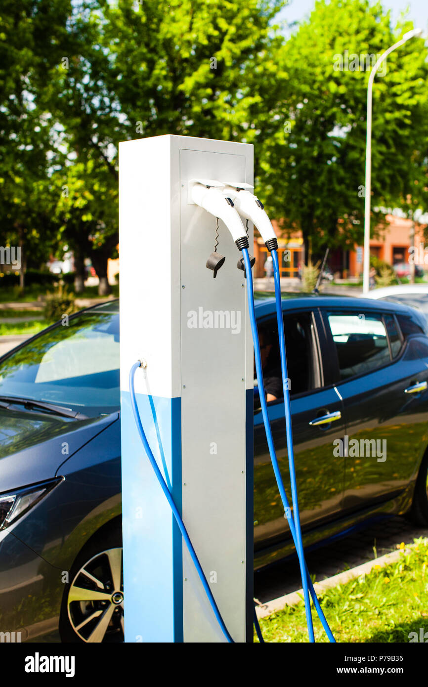 Electric vehicle service equipment Stock Photo Alamy