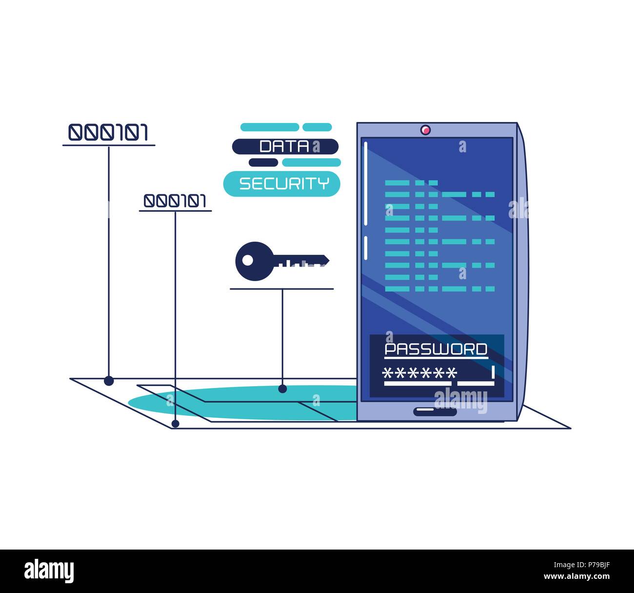 data security technology icons vector illustration design Stock Vector ...