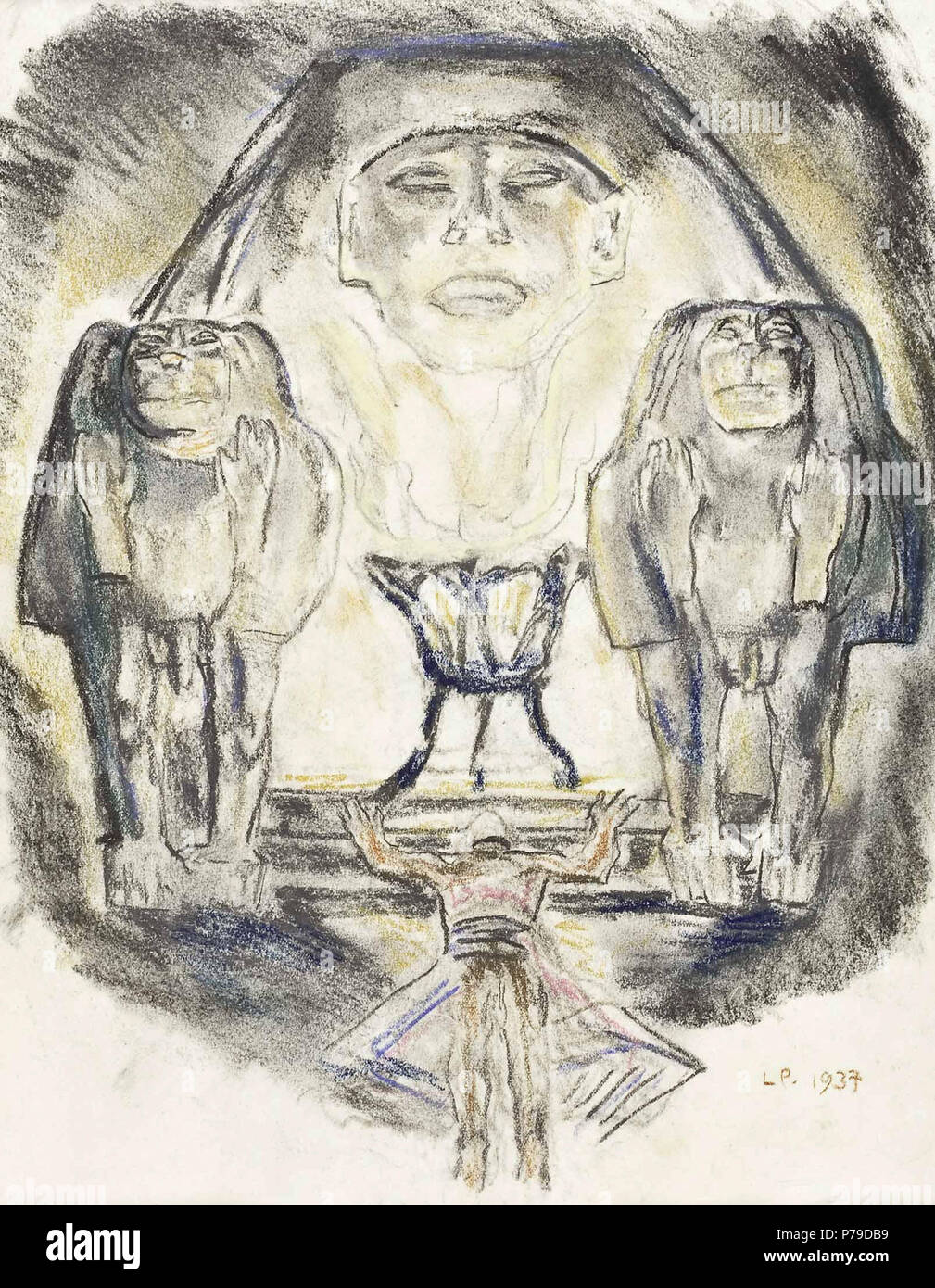 38 Leo Putz Ägyptische Vision 1937 Stock Photo