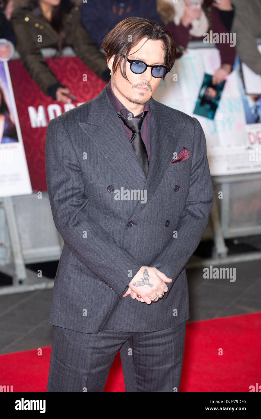 London,UK,January 2015, Johnny Depp, London premiere of "Mortdecai