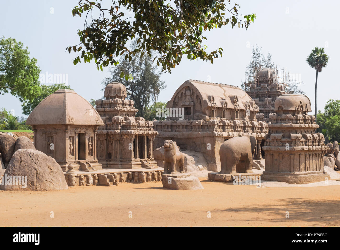 Tamil Nadu Stone Sculptures Stock Photos & Tamil Nadu Stone Sculptures