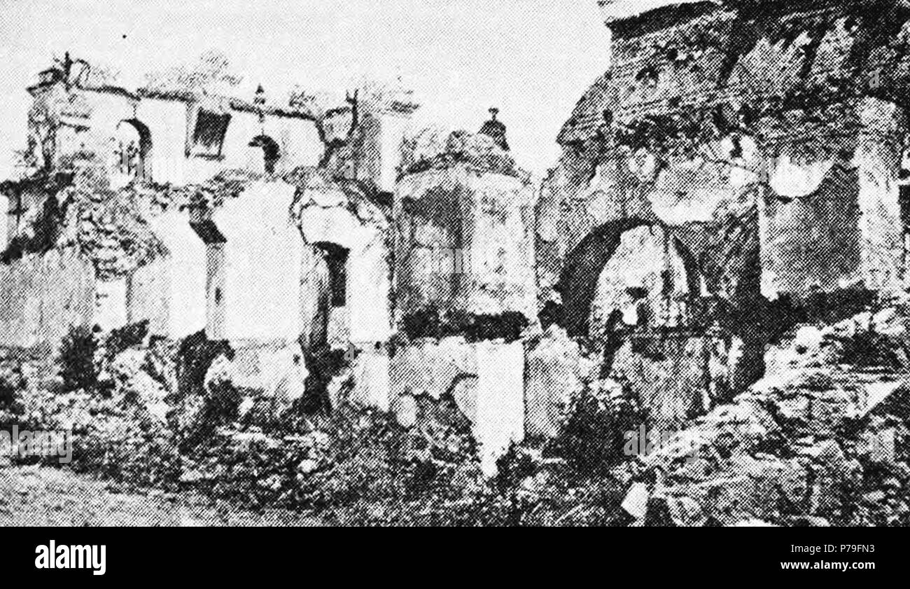 Español: Ruinas de la Iglesia de San Francisco el Grande aproximadamente en 1935. 1940 14 SanFranciscoChurchAntigua1935 02 Stock Photo