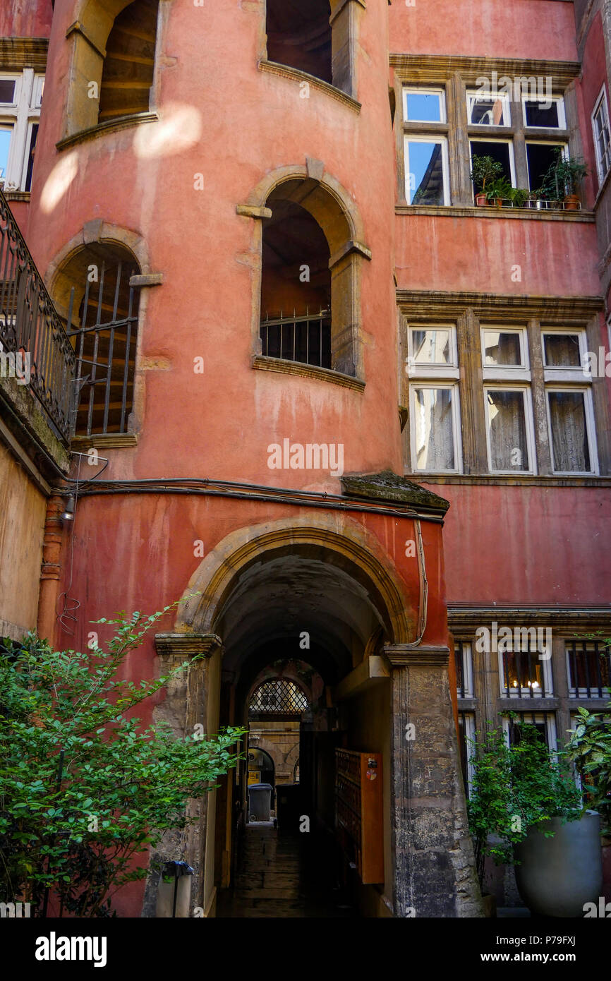La Tour Rose, SaintJean district, Lyon, France Stock Photo Alamy