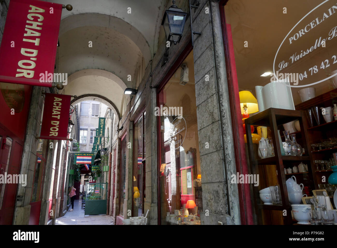 Le Passage des imprimeurs, Lyon, France Stock Photo - Alamy