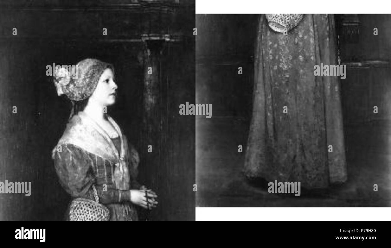.  eština: Modlící se dívka  before 1922 21 Franz Rumpler 1848-1922 - Modlici se divka Stock Photo