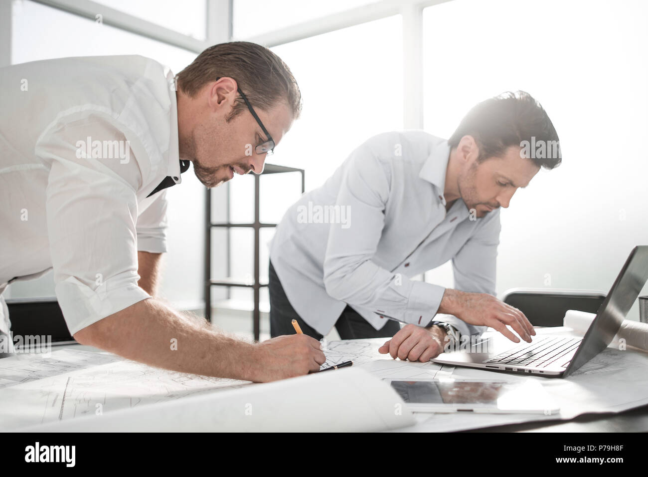 two architects developing a new project Stock Photo