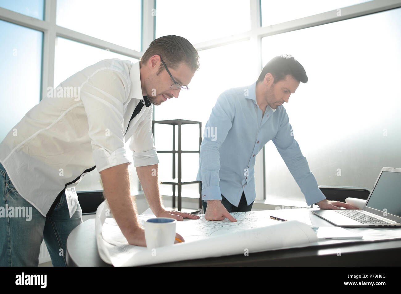 two architects developing a new project Stock Photo