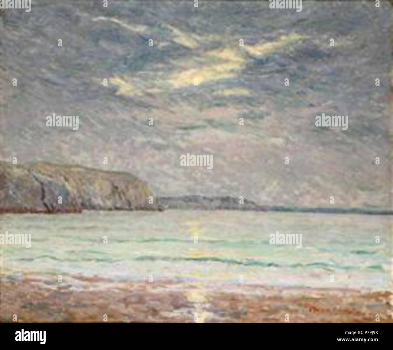 Work by Maxime Maufra . before 1918 55 Maufra - cliffs-at-sunset Stock Photo