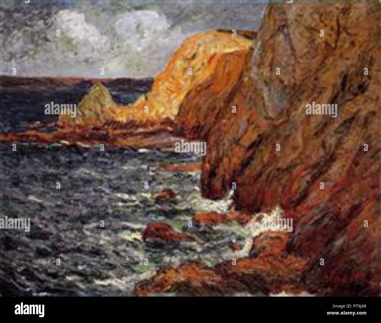 Work by Maxime Maufra . before 1918 55 Maufra - cliffs Stock Photo