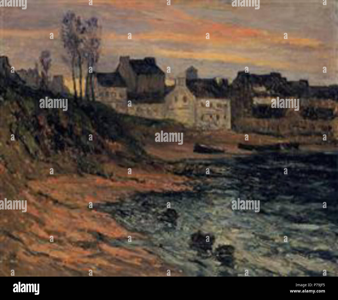 Work by Maxime Maufra . before 1918 55 Maufra - twilight-1896 Stock Photo