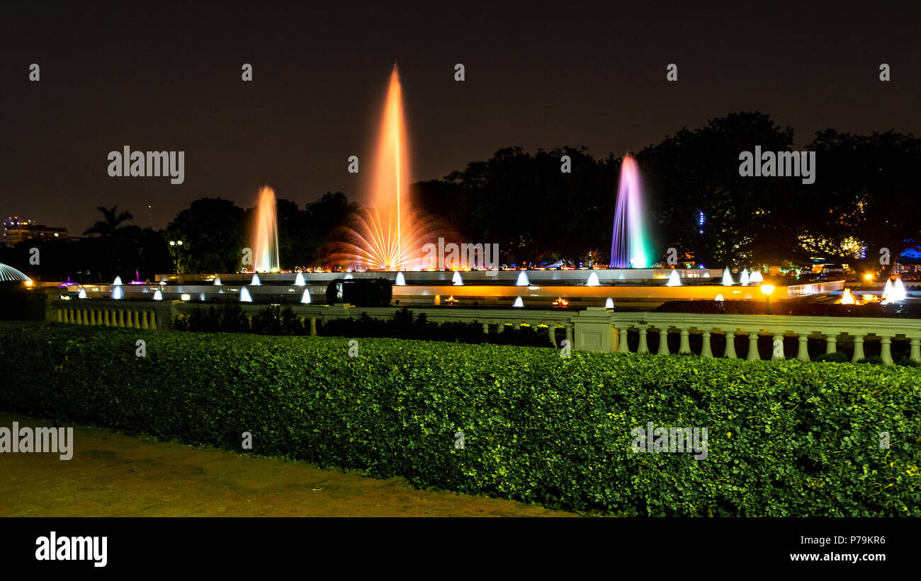 Dancing Fountain situated in Maidan, Kolkata, for Public entertainment