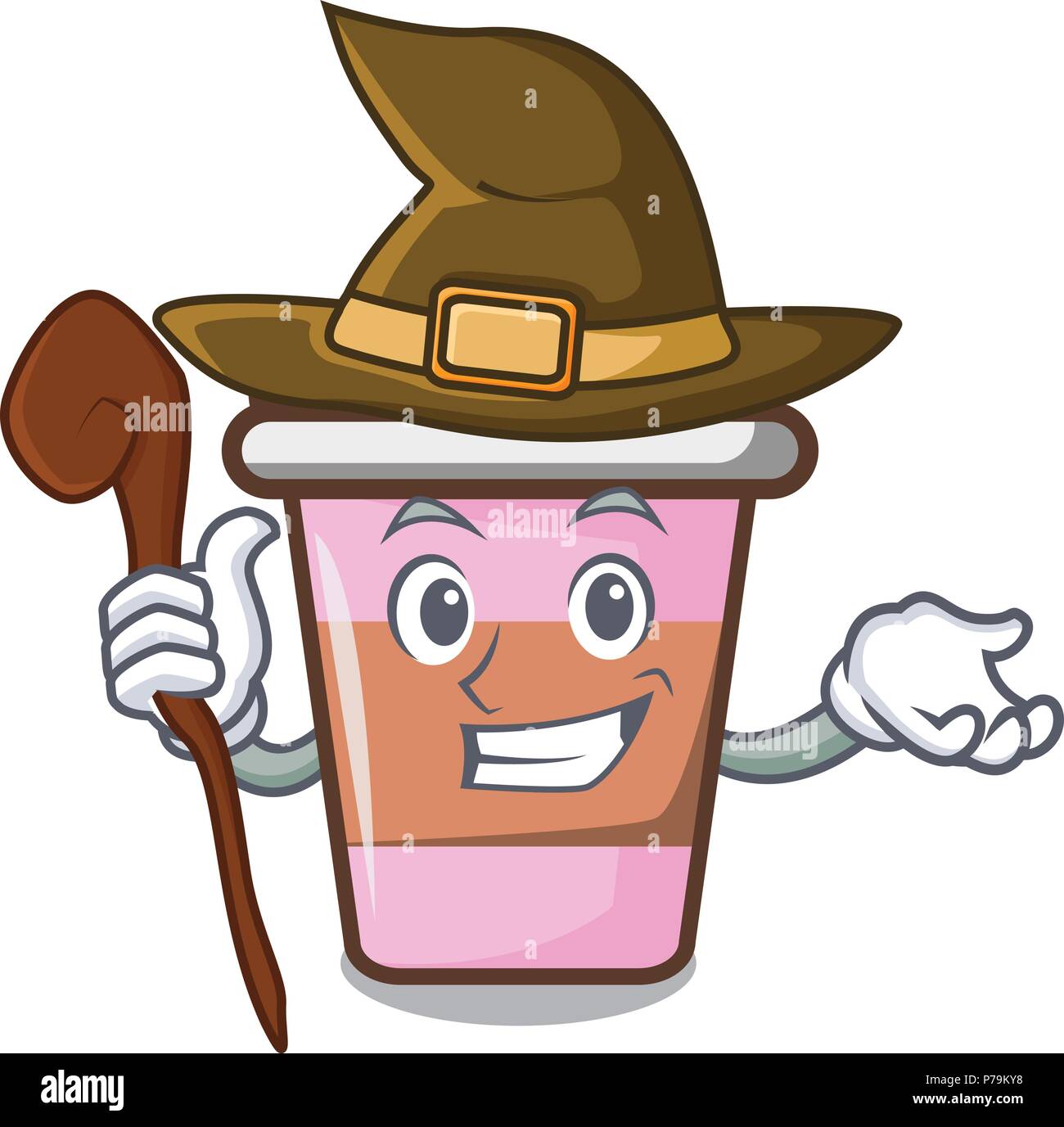 Witch coffee cup mascot cartoon Stock Vector Image & Art - Alamy