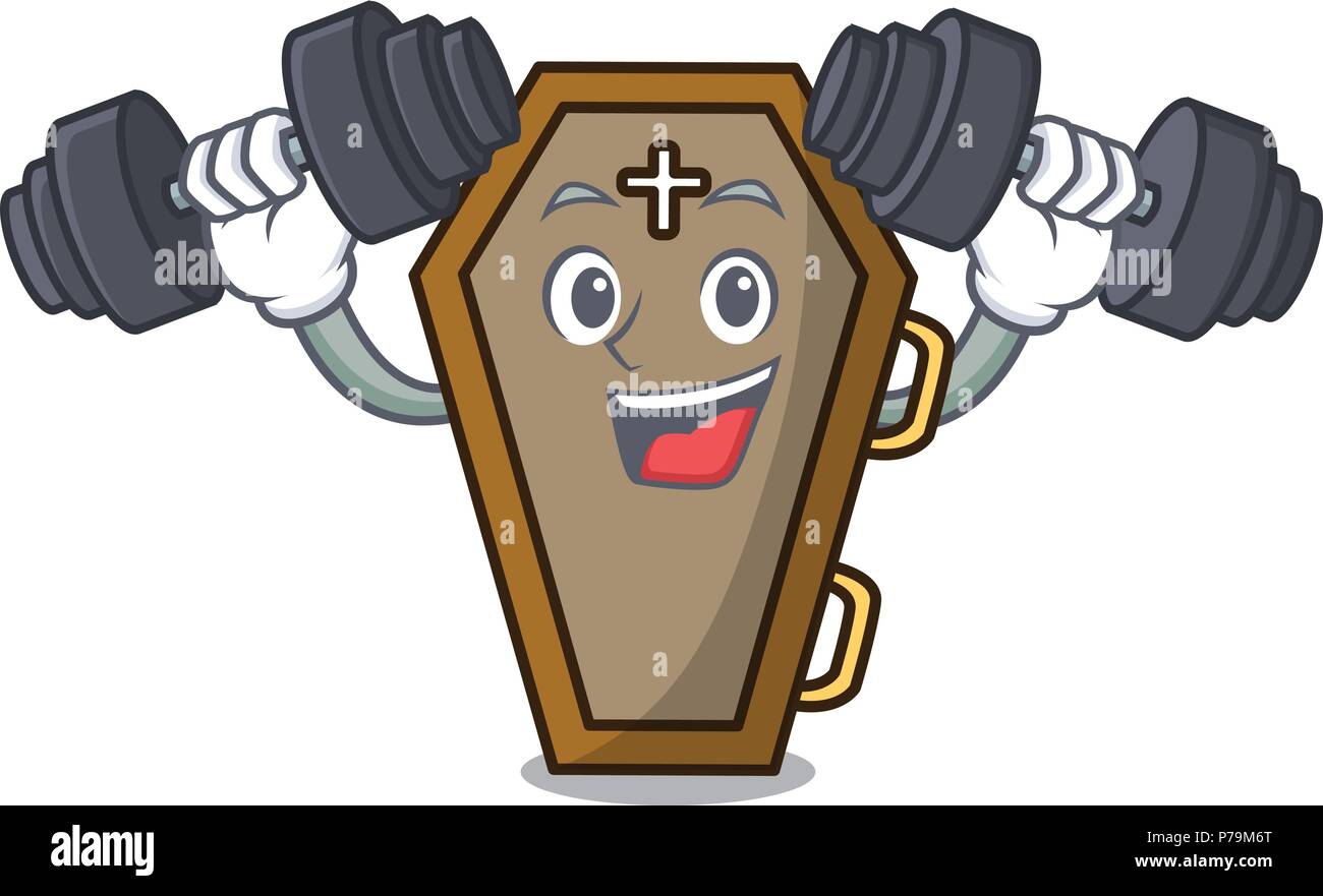 Fitness coffin character cartoon style Stock Vector Image & Art - Alamy