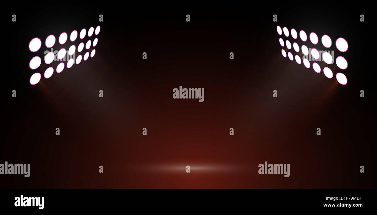 Soccer Stadium Lights Stage Spotlight Stock Vector Image And Art Alamy