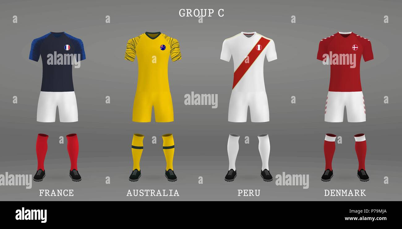 Download Set of football kit, shirt template for soccer jersey ...
