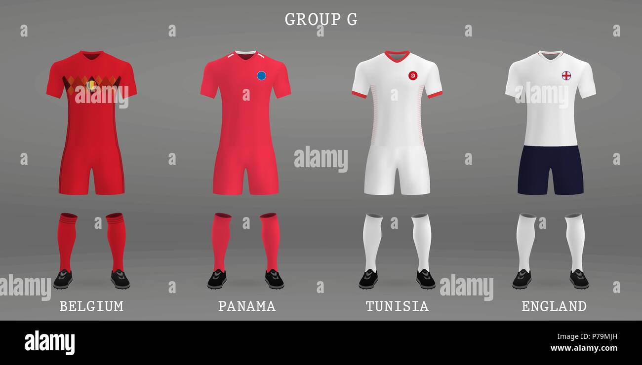 Set Of Soccer Kit Or Football Jersey Template For Football Club