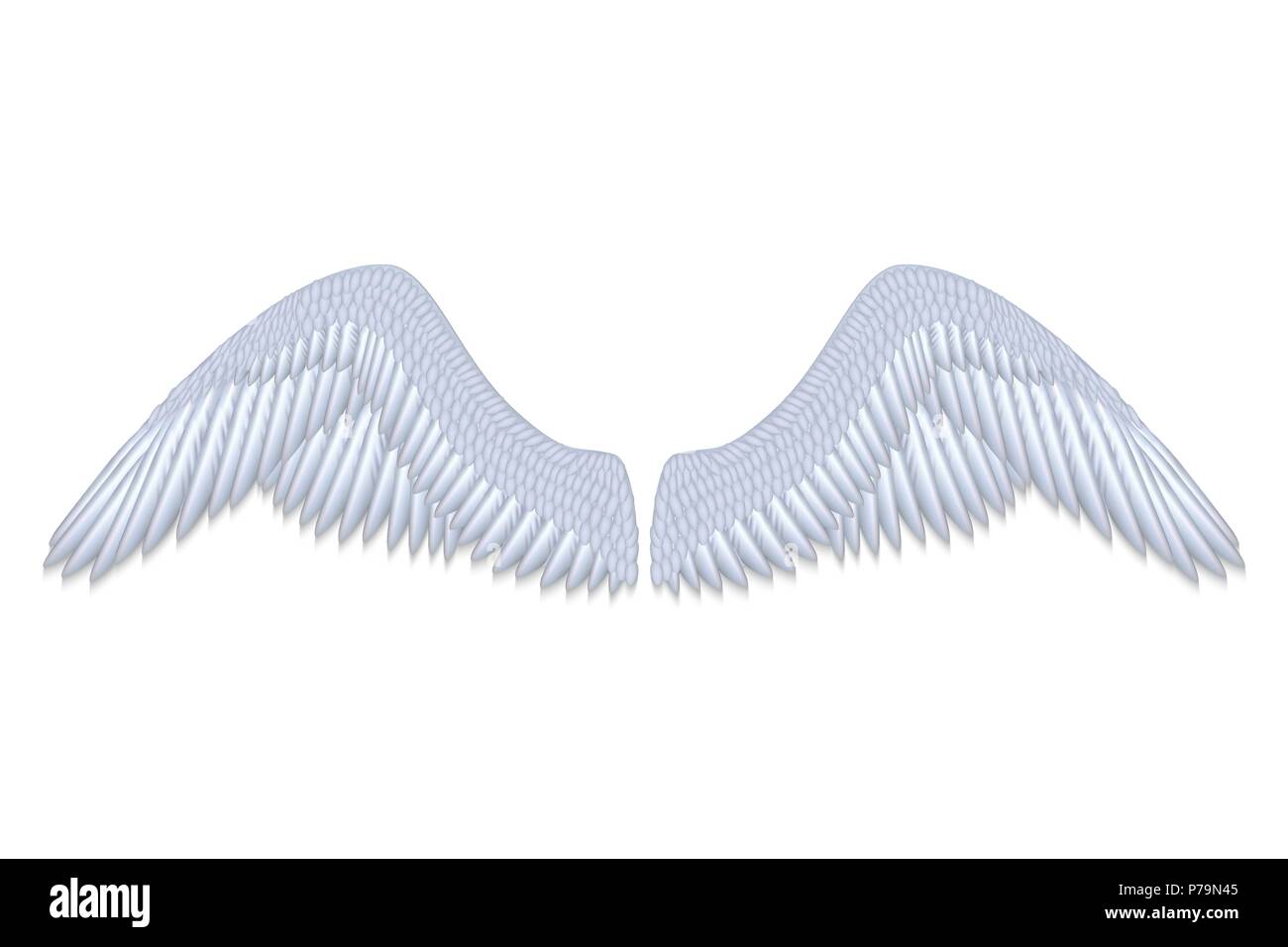 realistic white angel wings isolated Stock Vector Image & Art - Alamy