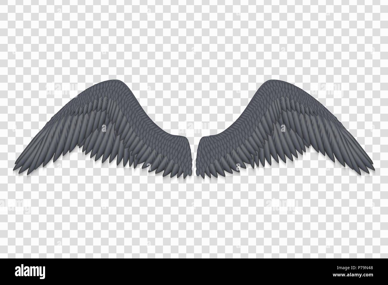 Angel wings transparent background Stock Vector Images - Alamy
