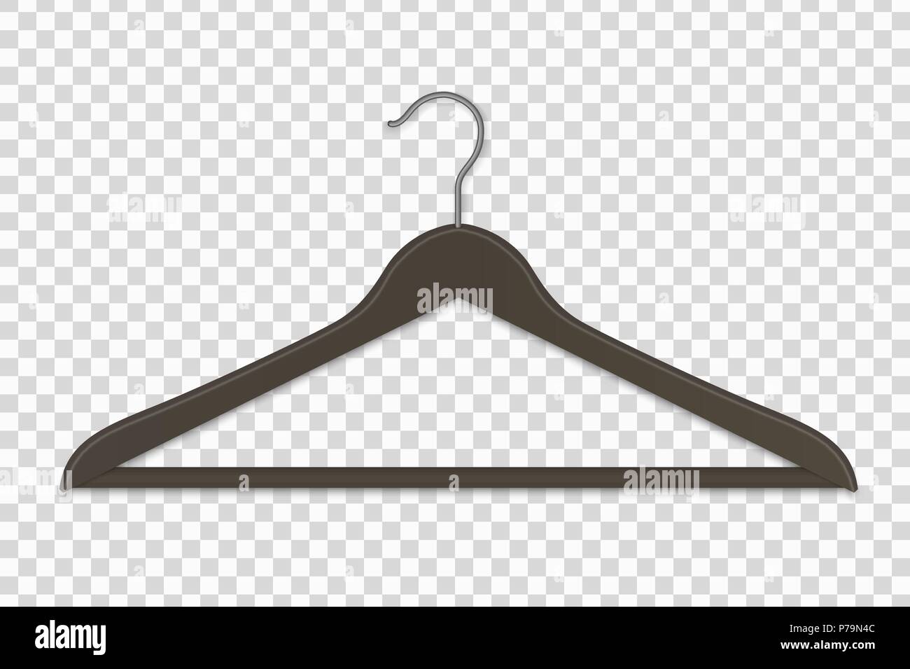 Realistic plastic clothes  hanger isolated Stock Vector