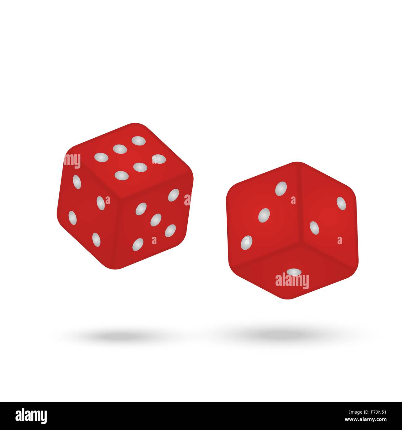 Rrealistic game dice isolated on white background Stock Vector Image ...