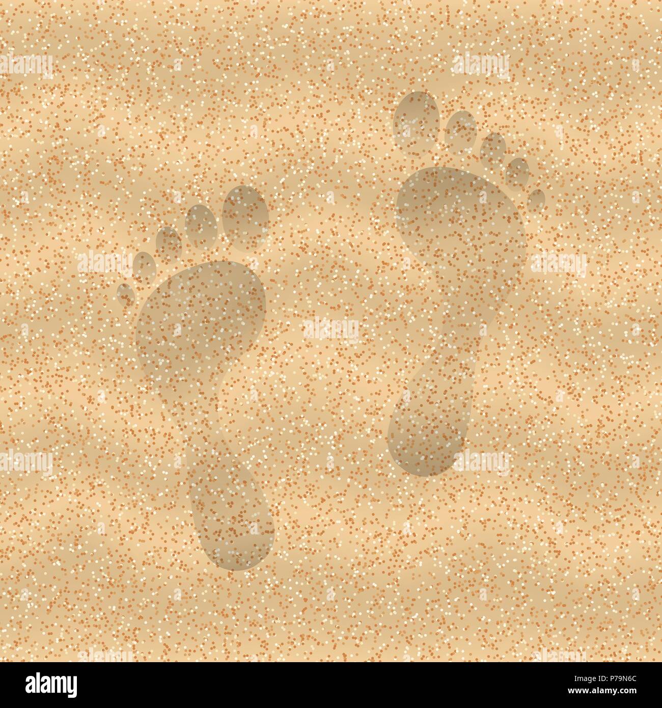 Sand of the beach with foot print Stock Vector Image & Art - Alamy