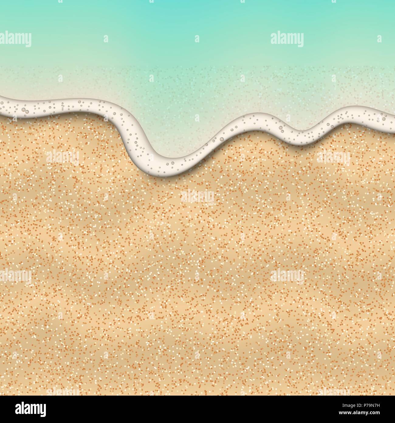 sand of the beach with wave of blue ocean Stock Vector Image & Art - Alamy