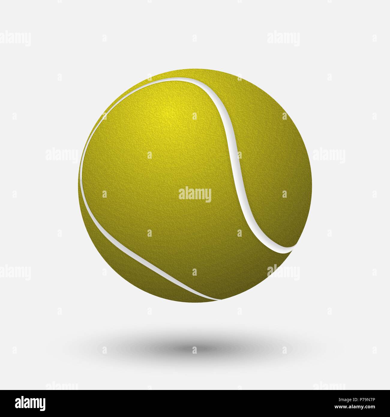 Vector realistic tennis ball isolated on white background Stock Vector